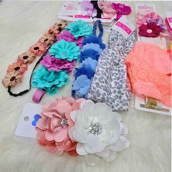 Lot of 9 ✦ Girl’s Flower Headwraps ✦ The Children’s Place Floral Variety NWT - Picture 4 of 8
